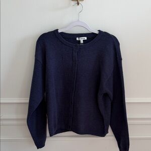 Navy Cardigan Sweater